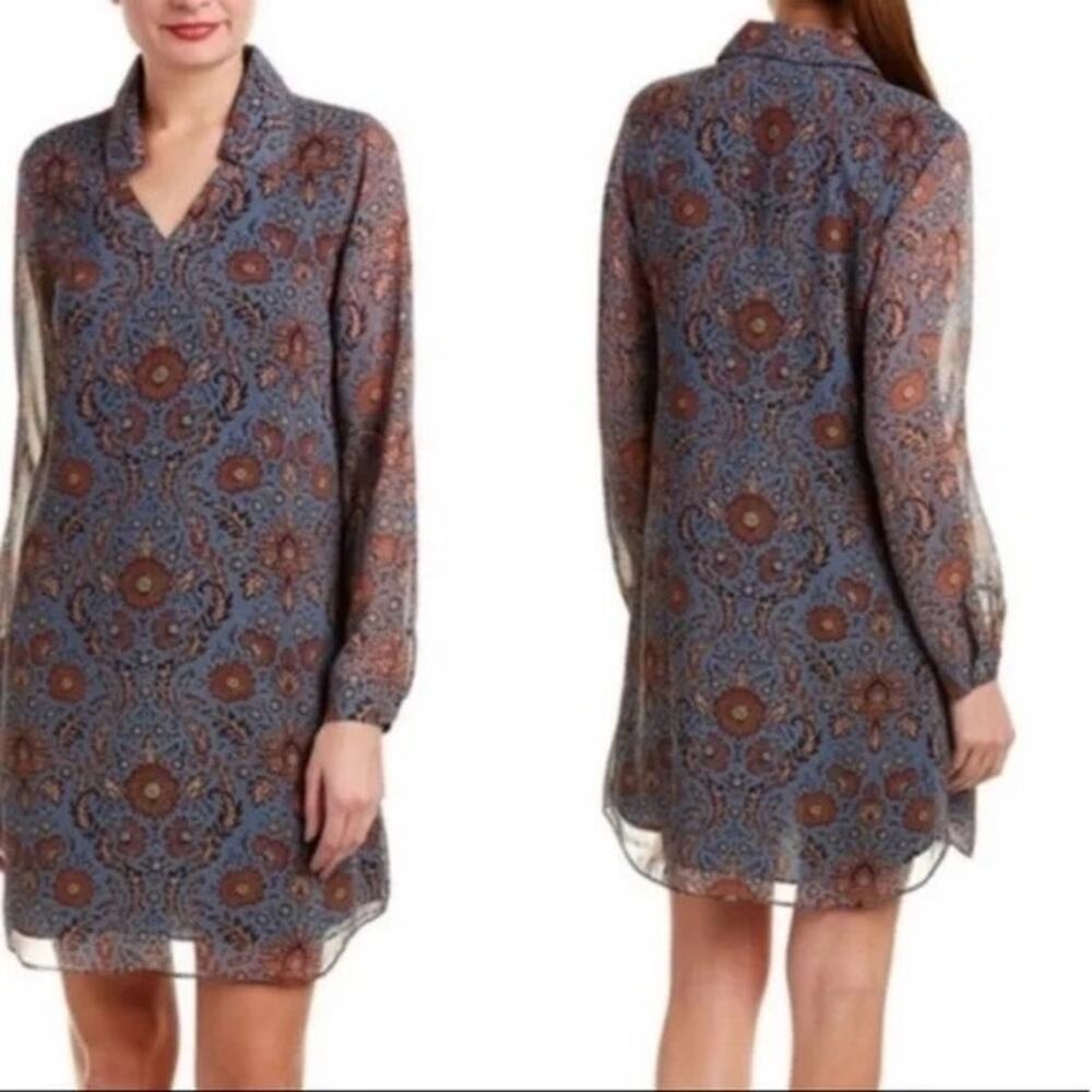 Cabi #3295 Blue Floral Provincial Dress Small